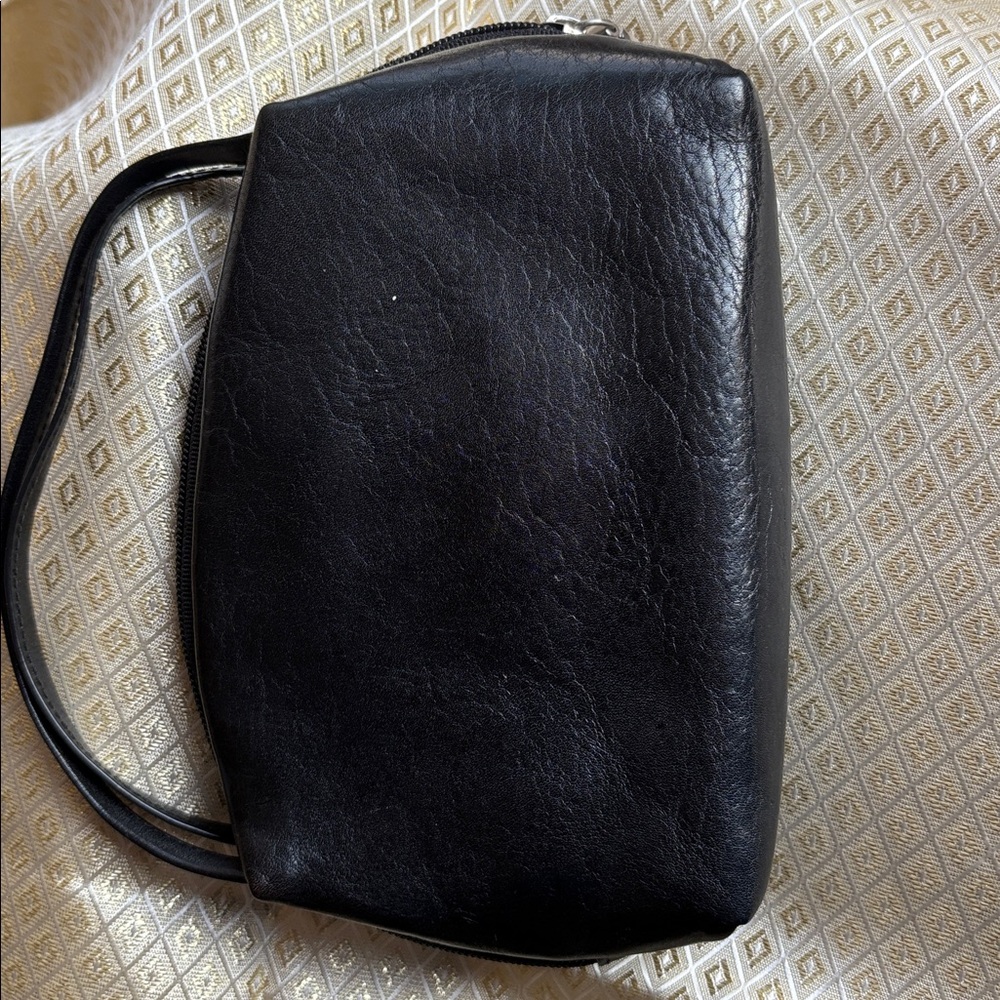 black leather cosmetic pouch bag, Toiletry Bag by Hobo International - Picture 4 of 9
